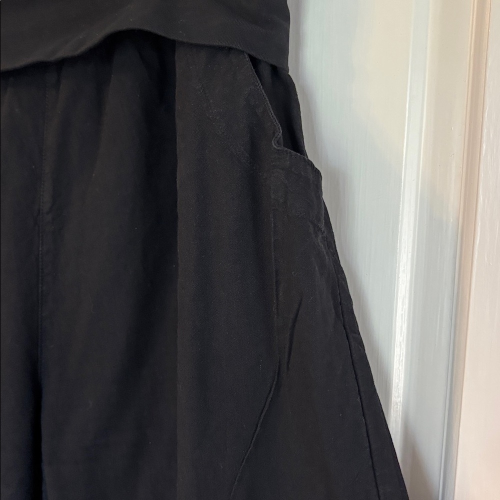 Black Tiered Wide-Leg Boutique Pants - Picture 3 of 10